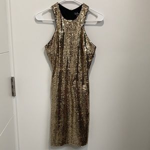 Gold metallic dress